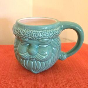 Karma 18 oz Christmas Mug Ceramic Santa Claus Shaped Coffee Cup